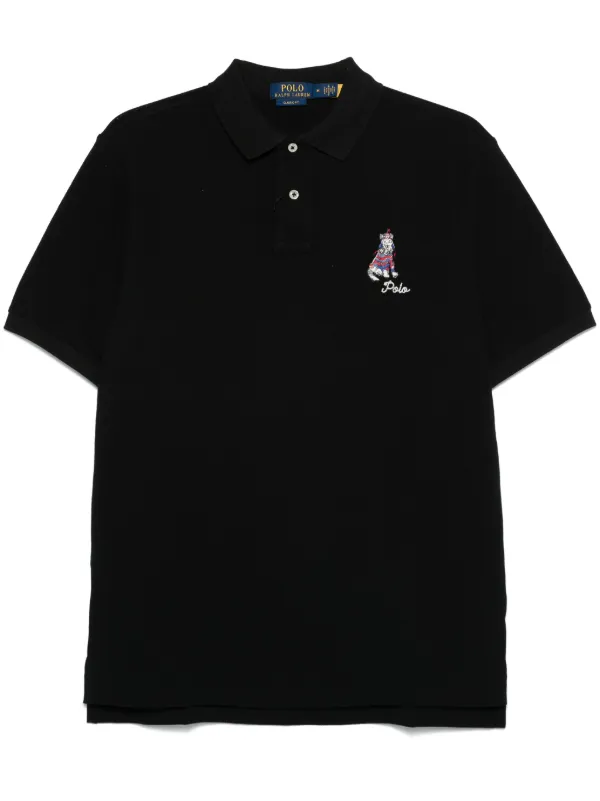 Polo Ralph Lauren Camisa Polo Com Logo Bordado | Preto | FARFETCH BR