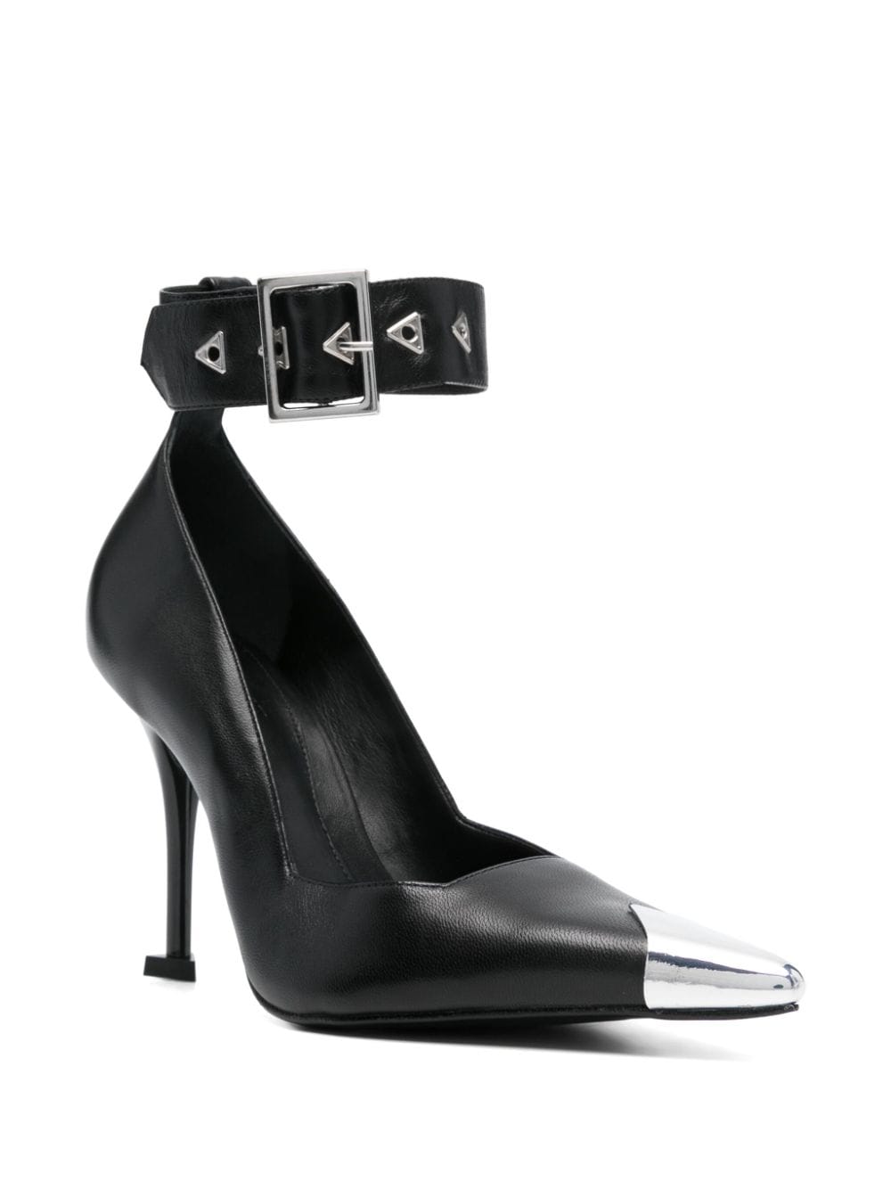 Shop Schutz 95mm Leather Pumps In Black