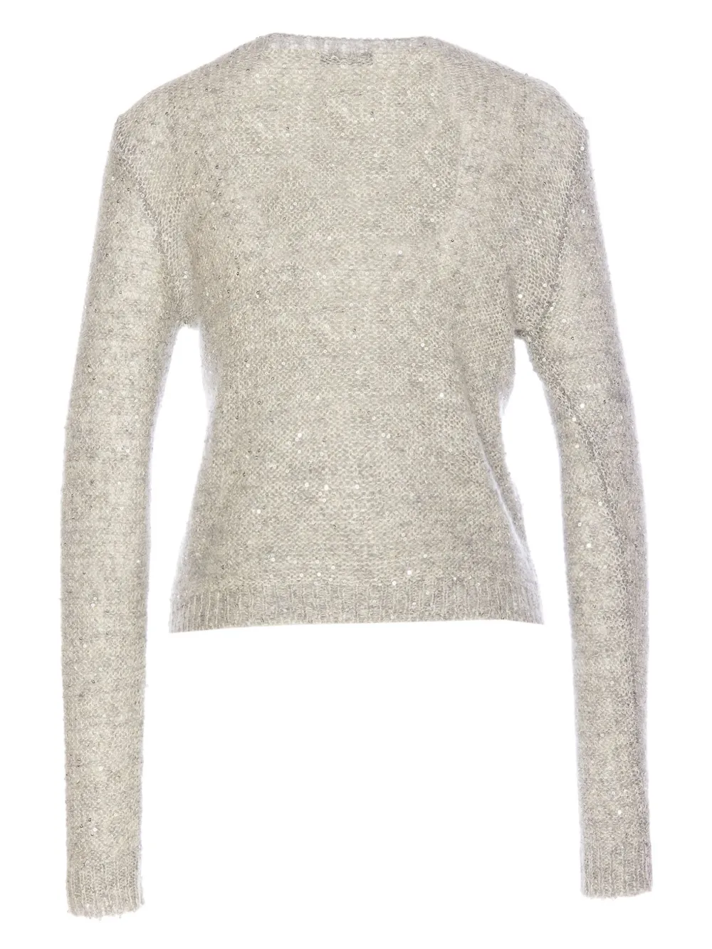 Roberto Collina Trui met pailletten - Beige