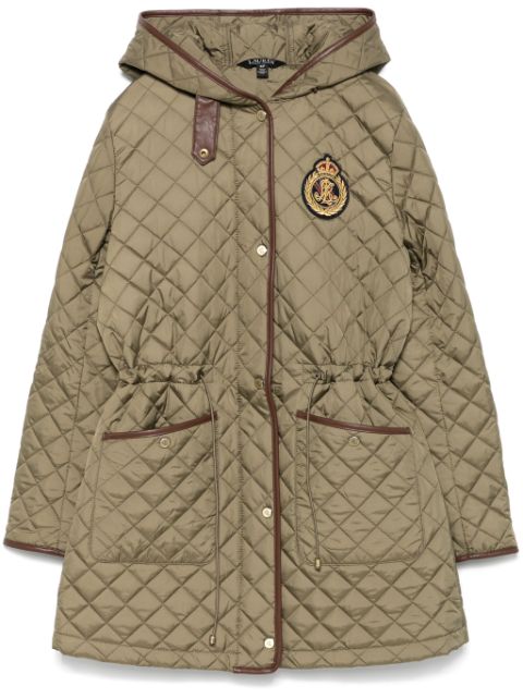 Lauren Ralph Lauren logo-patch parka coat Women