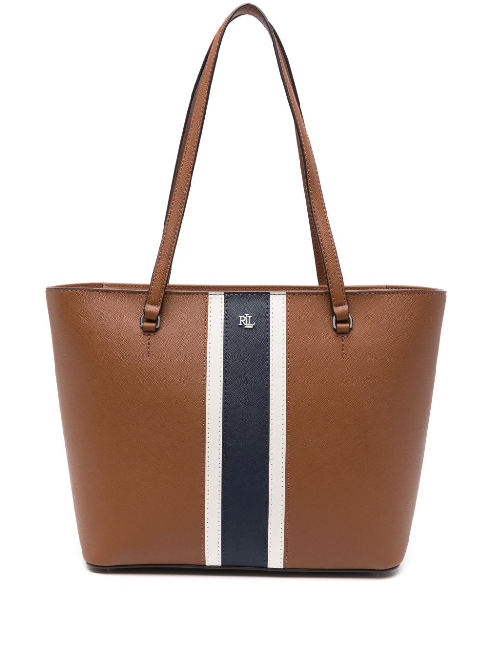 Shop Lauren Ralph Lauren Medium Karly Tote Bag In Brown