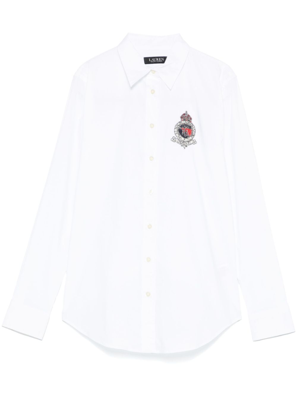 Lauren Ralph Lauren Blouse met kralen wapenschild Wit