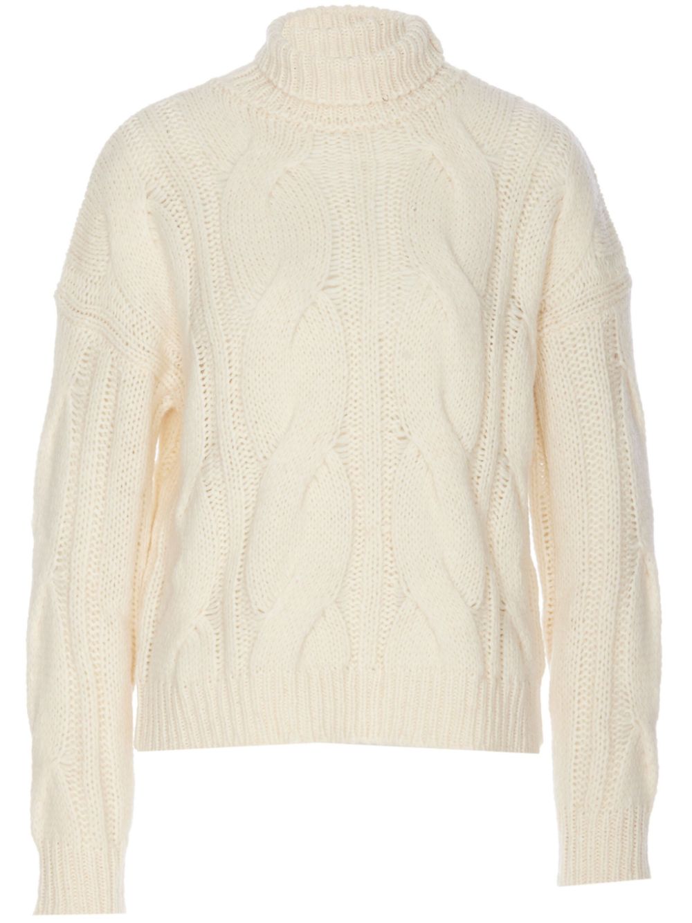 Shop Roberto Collina Cable-knit Sweater In White