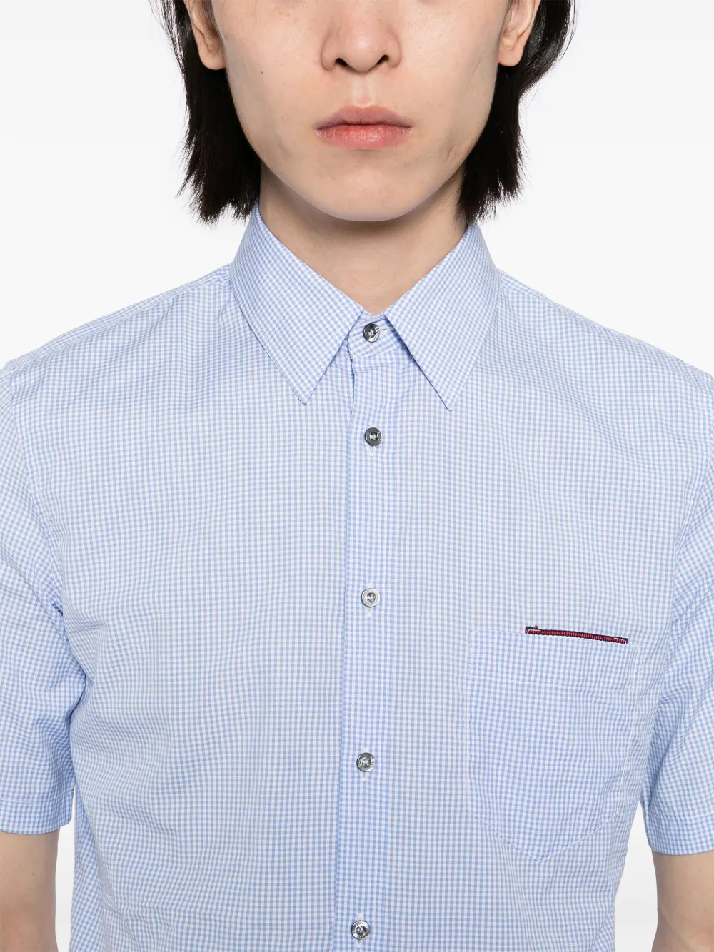 Gucci Geruit overhemd Blauw