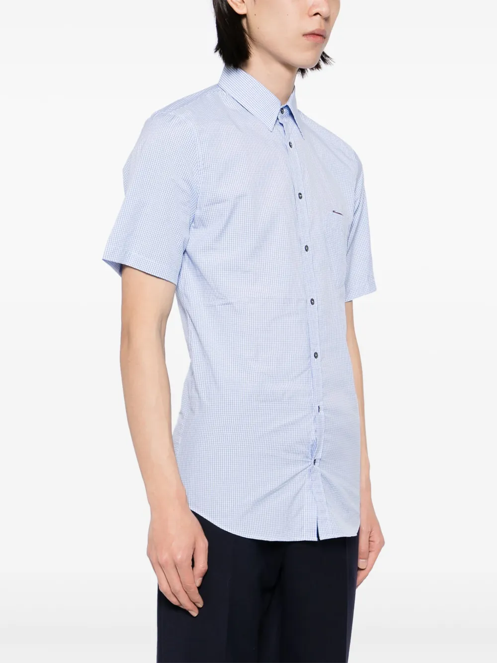 Gucci Geruit overhemd Blauw