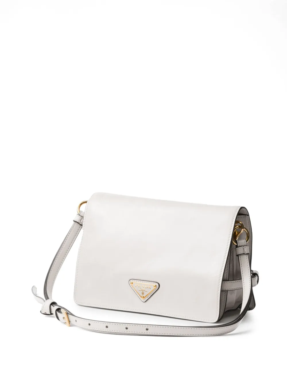 Prada Leren schoudertas Wit