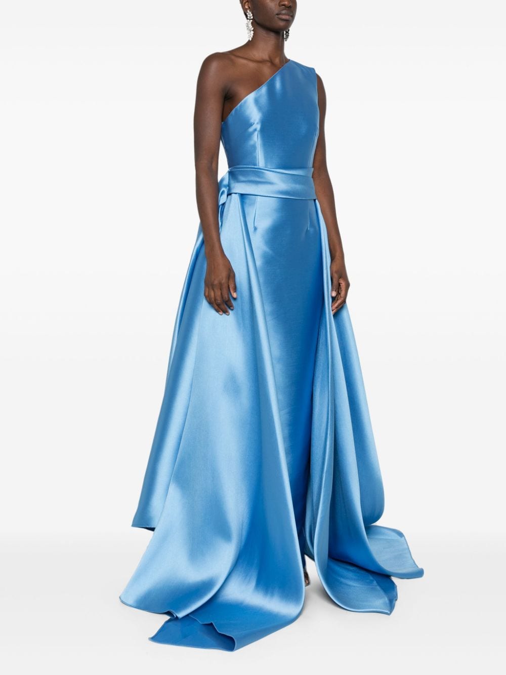 Shop Solace London The Charo Gown In Blue