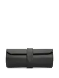 WOLF leather watch roll box - Black