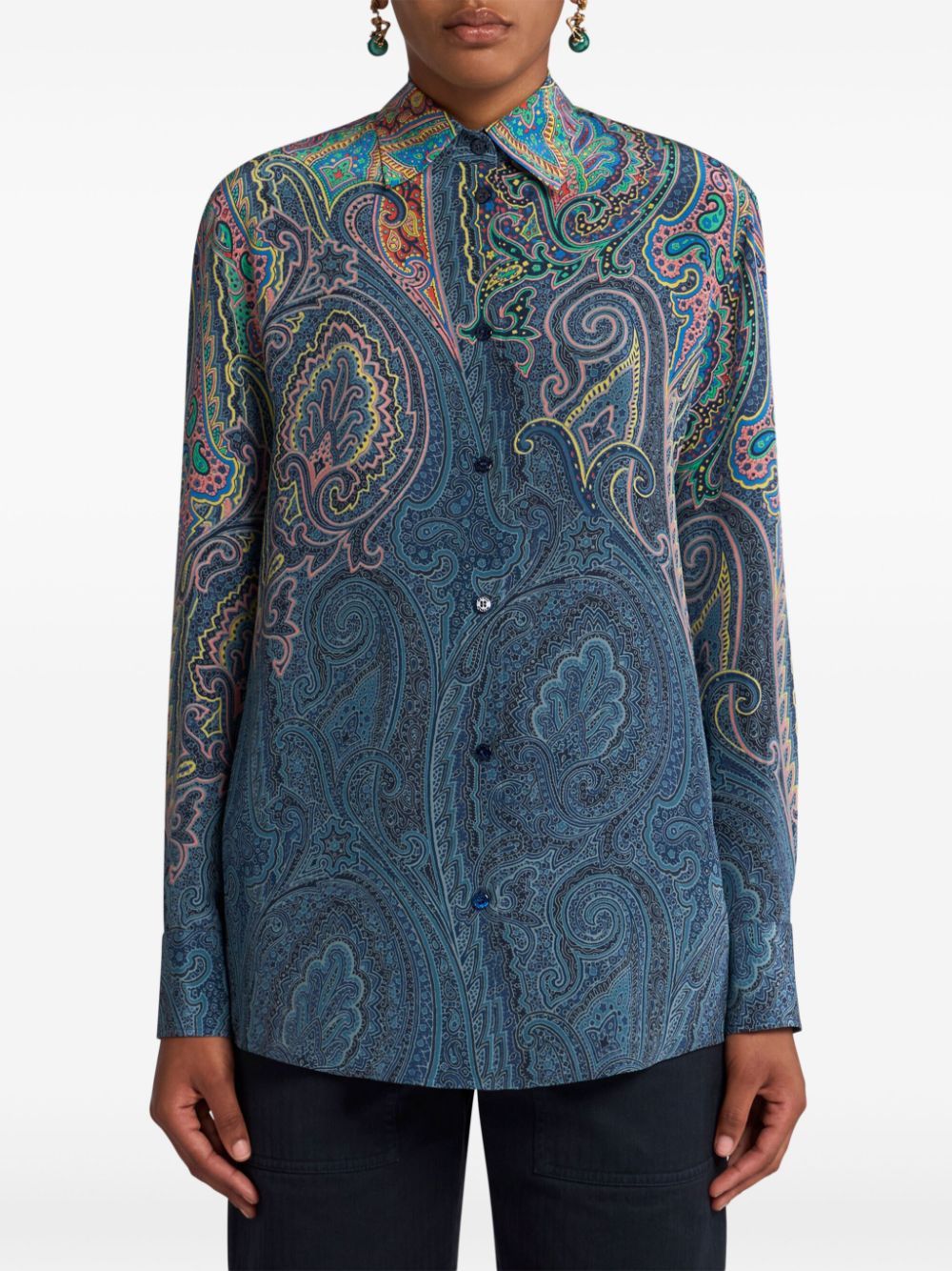 ETRO Overhemd met paisley-print - Groen