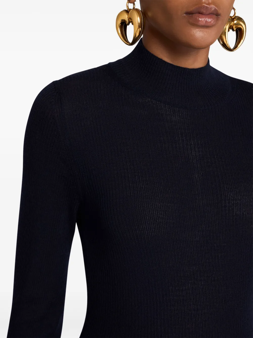 ETRO Geribbelde sweater Blauw