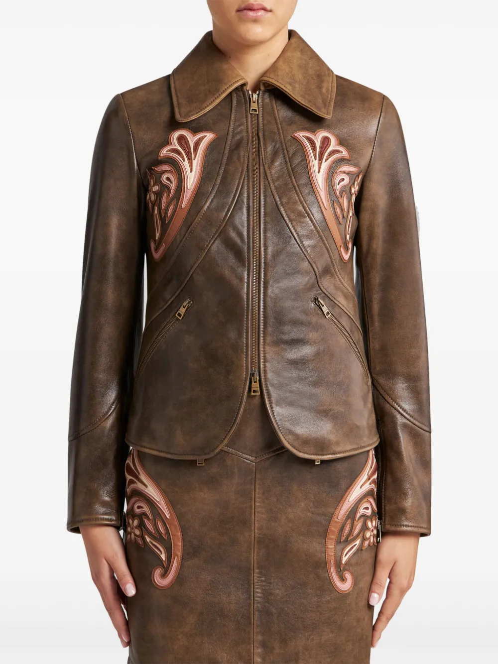 ETRO LEATHER BLAZER