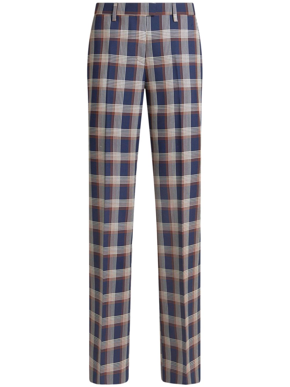 ETRO Geruite broek Blauw