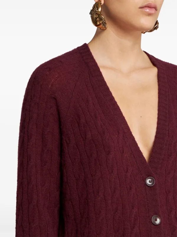 ETRO ケーブルニット カーディガン | レッド | FARFETCH JP