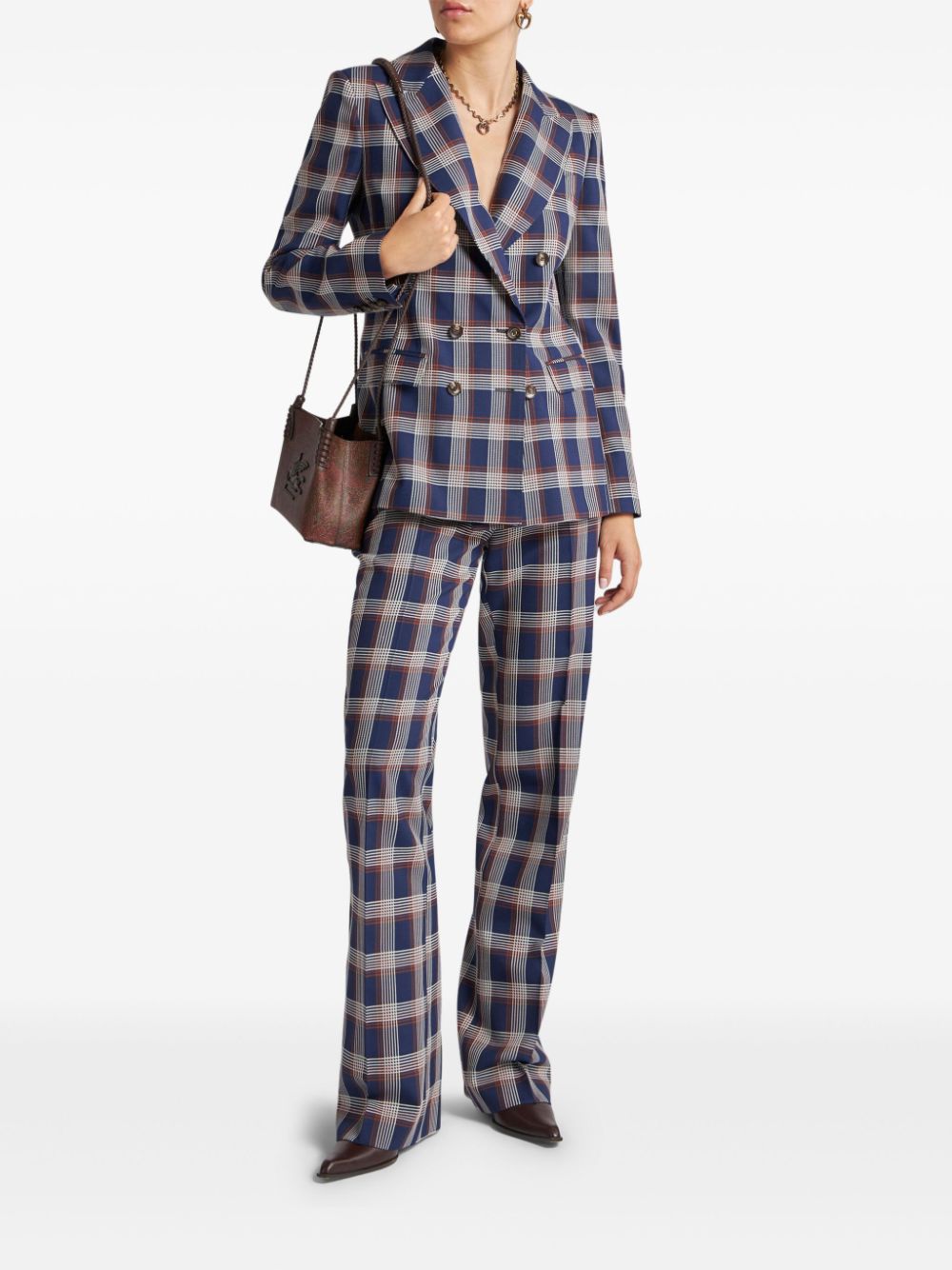 ETRO Tweed blazer - Blauw