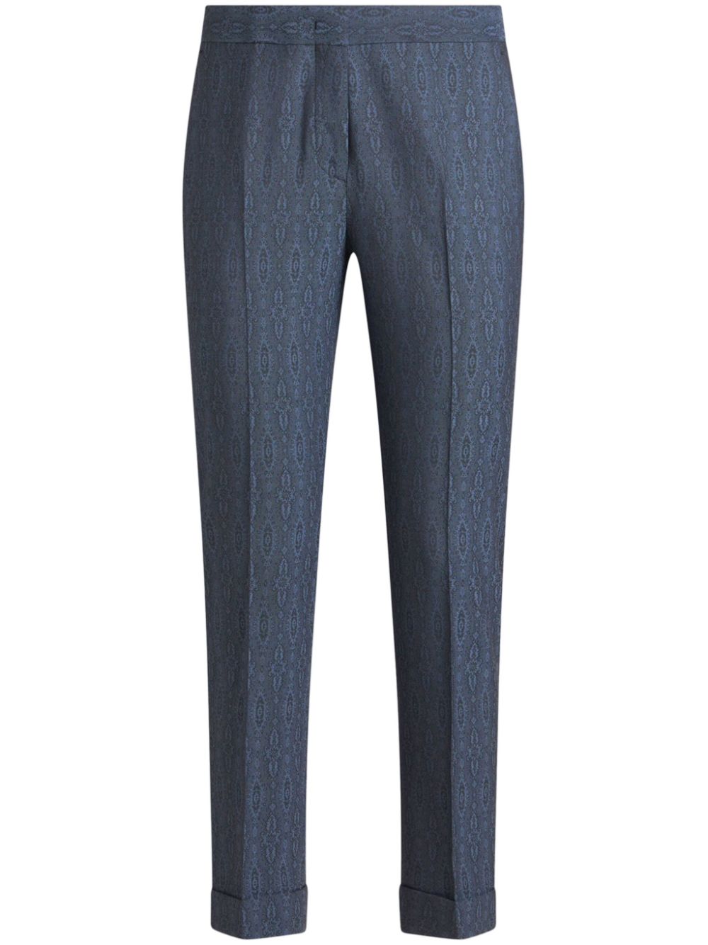 ETRO Pantalon met geometrisch patroon Blauw