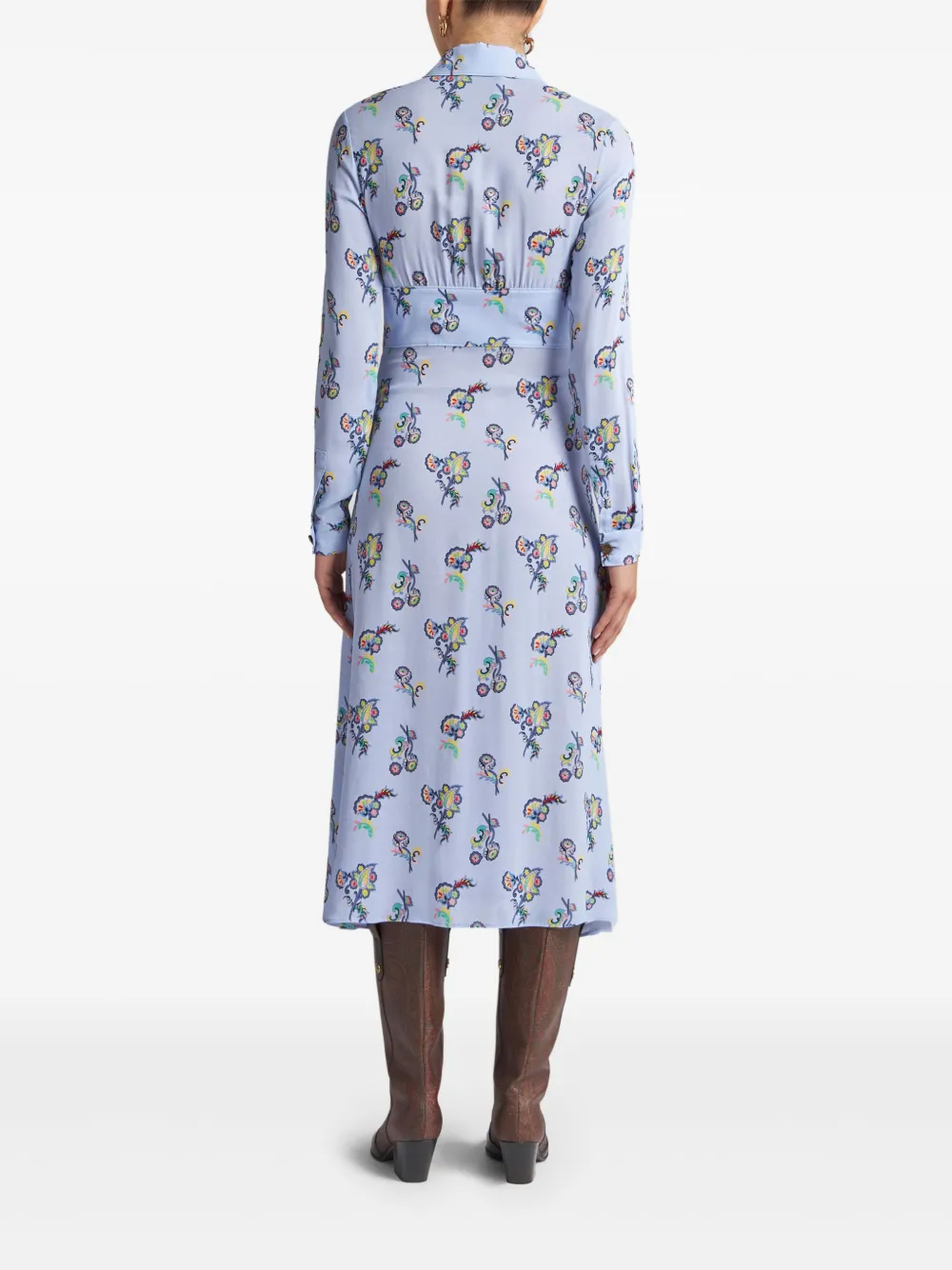 ETRO Blousejurk met print Blauw