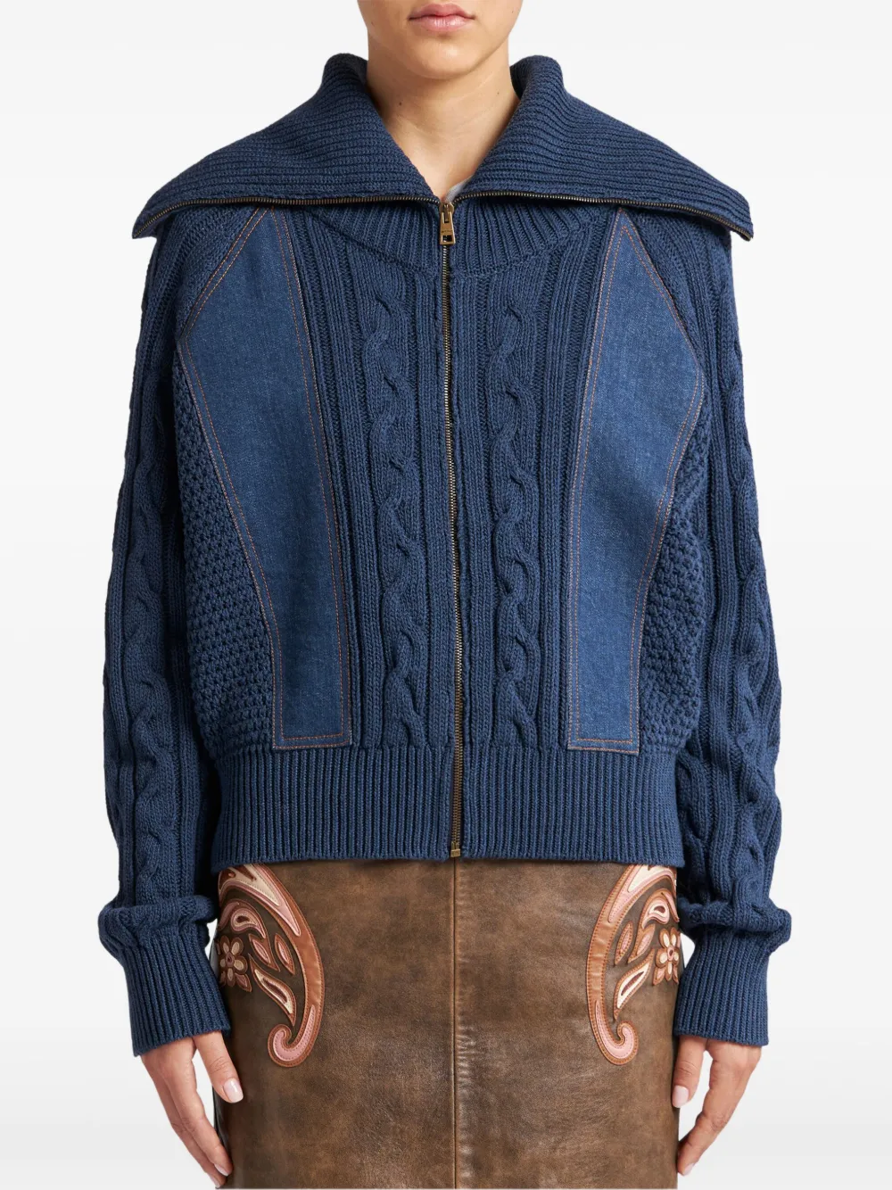 ETRO Vest met vlakken Blauw