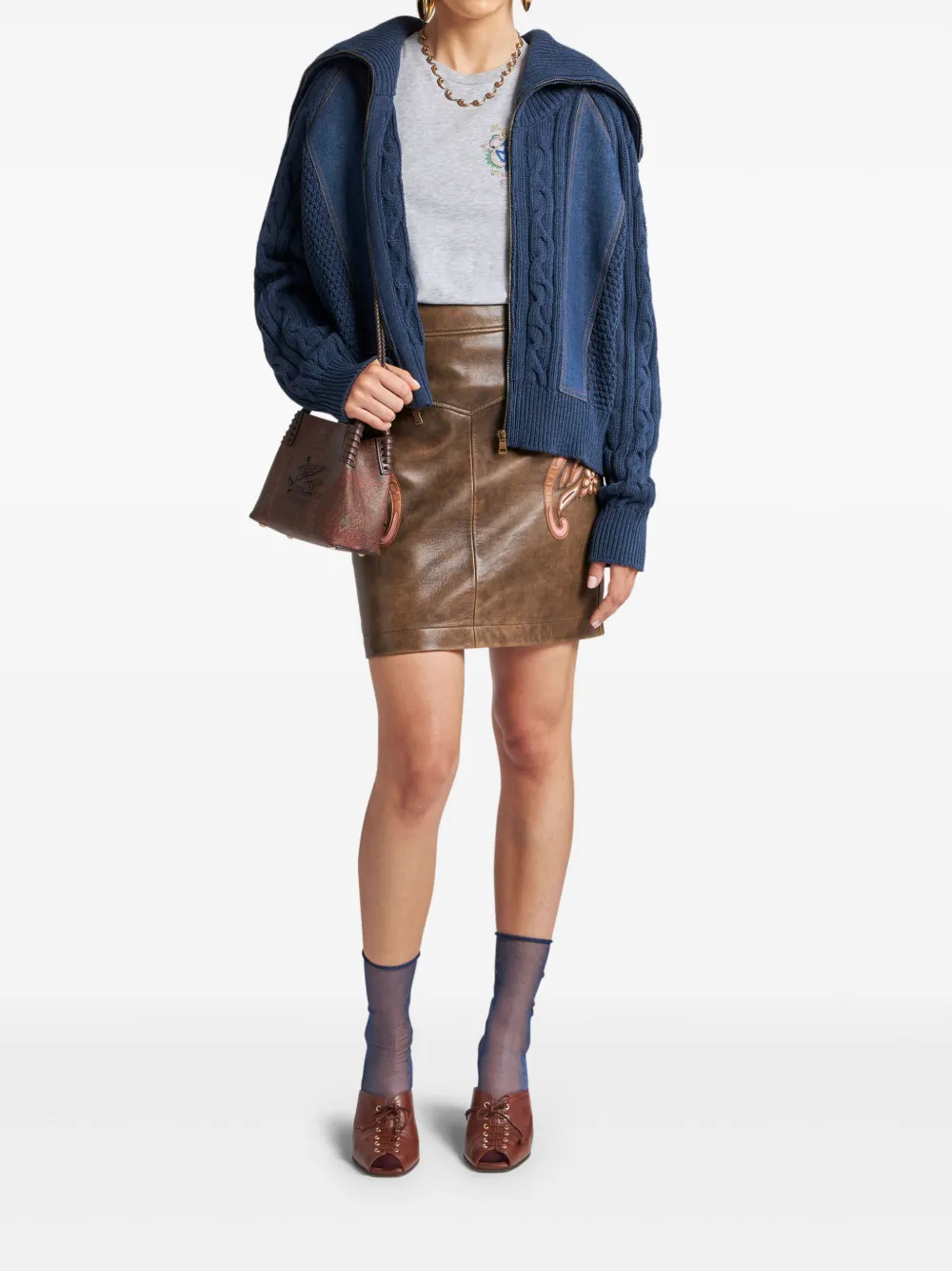ETRO Vest met vlakken Blauw