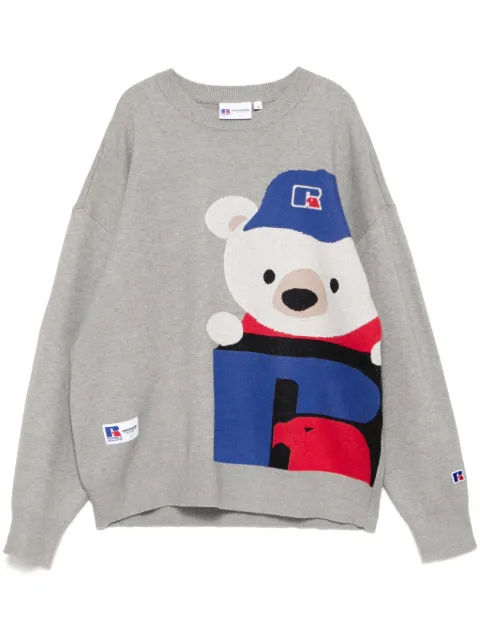 CHOCOOLATE suéter con motivo de oso en jacquard