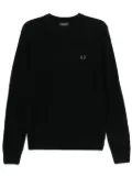 Fred Perry embroidered logo jumper - Black