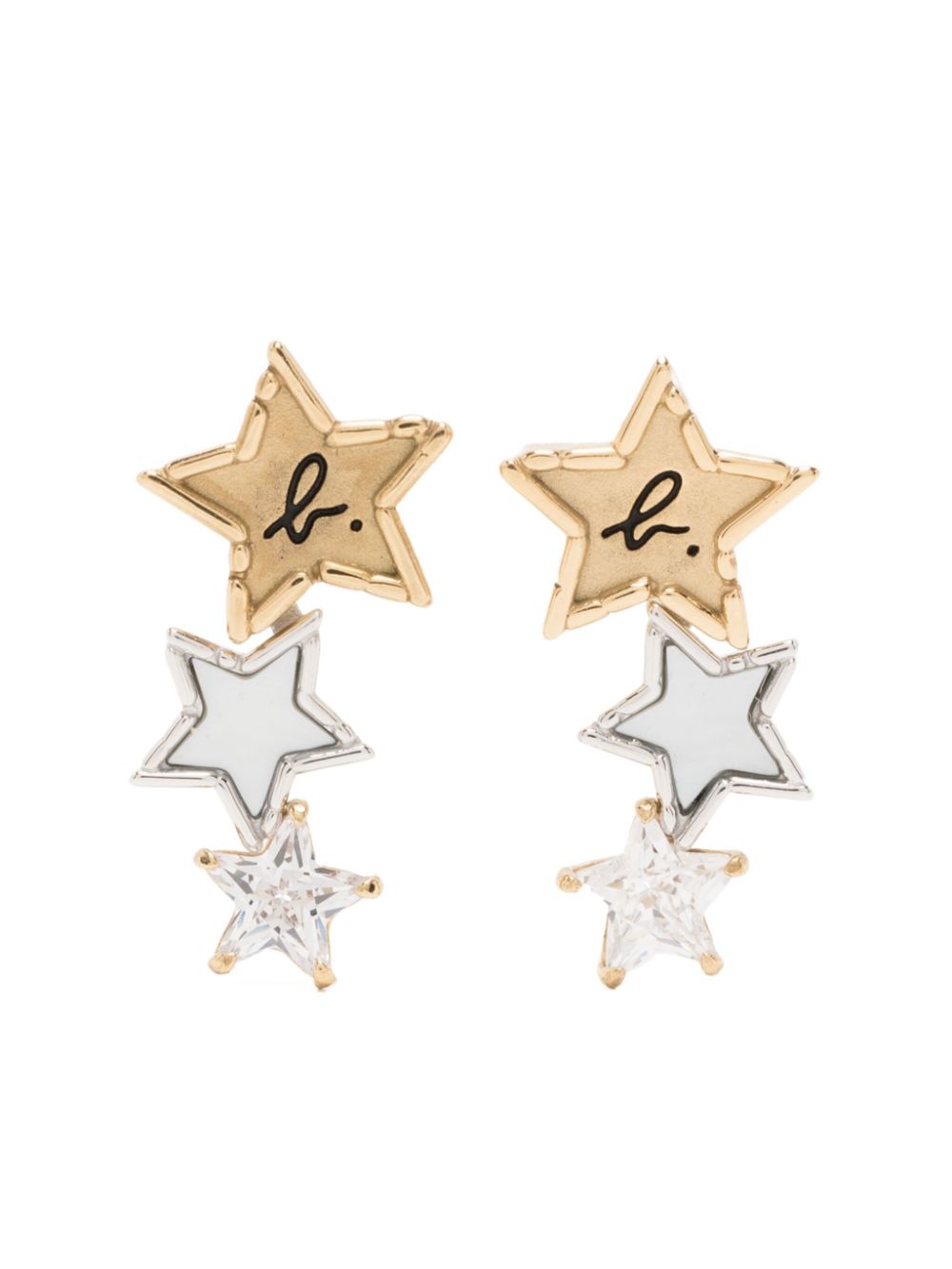 agnès b. 3 stars earrings - Silver