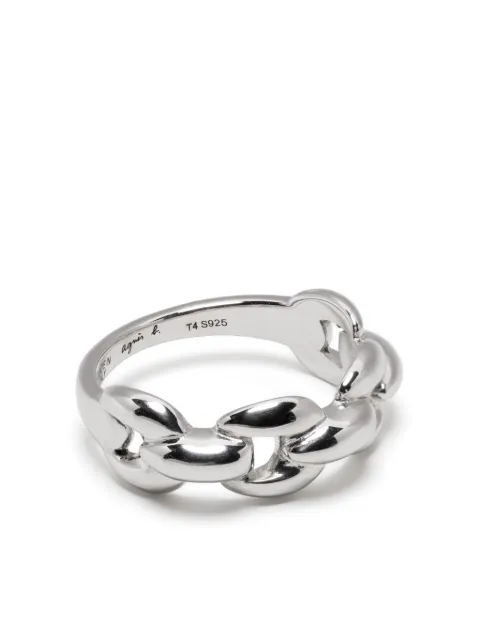 agnès b.  anillo de cadena hueca