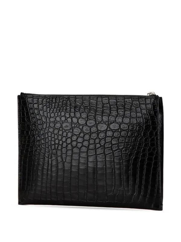 Ysl crocodile clutch top