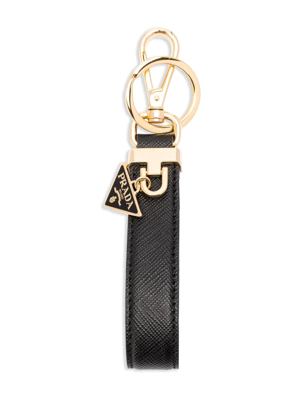 Prada black keychain hotsell