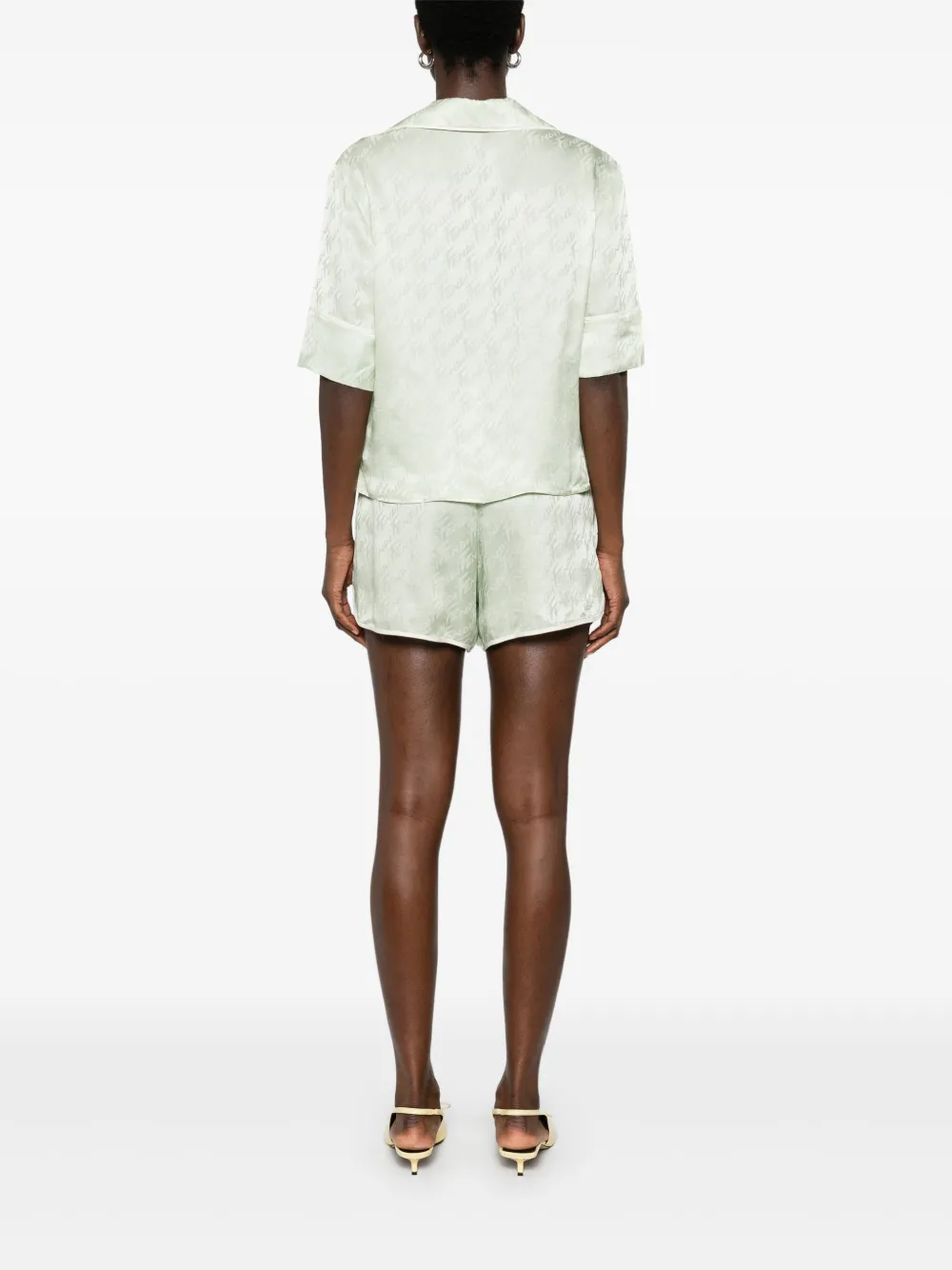 Pre-owned Fendi Hairdo Girls Pyjama Set In Green