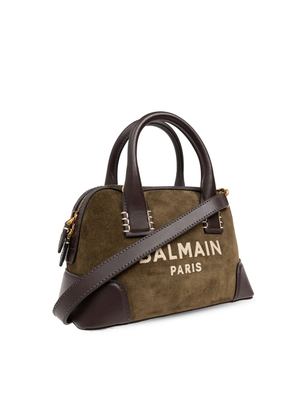 Balmain Shopper met logopatch Groen