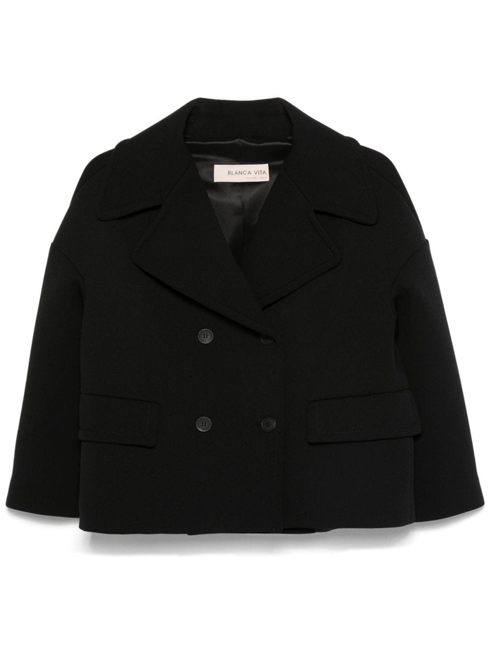 Shop Blanca Vita Pelsy Coat In Black