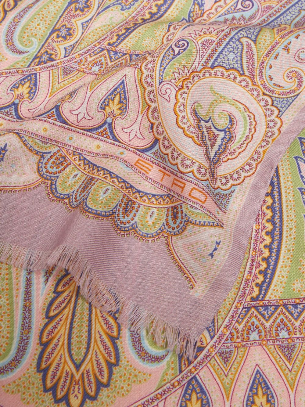 ETRO foliage-print scarf - Roze