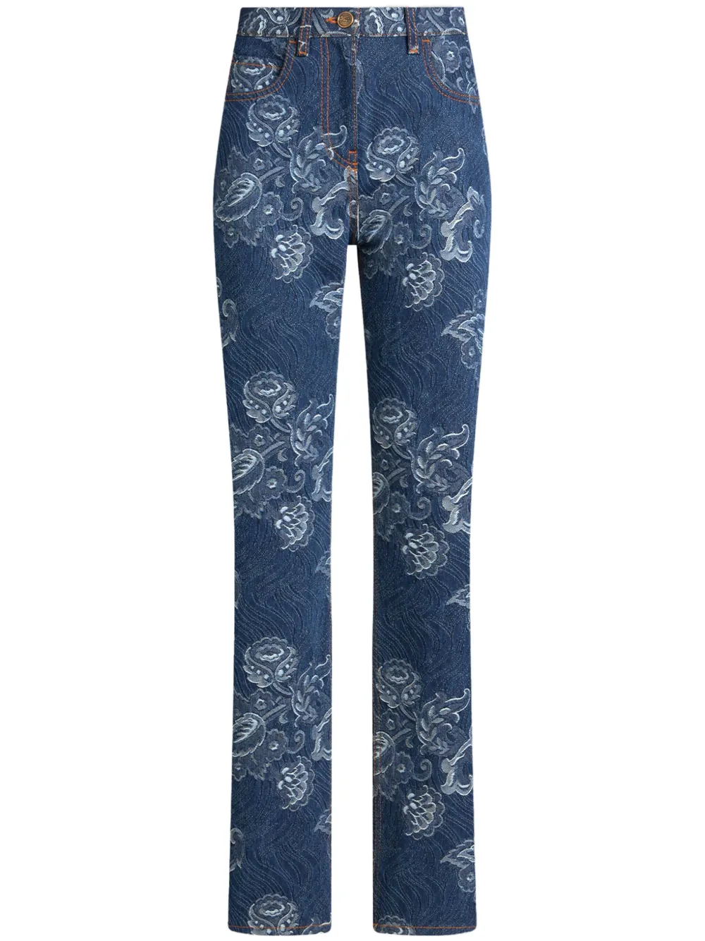 ETRO Jeans met jacquard Blauw