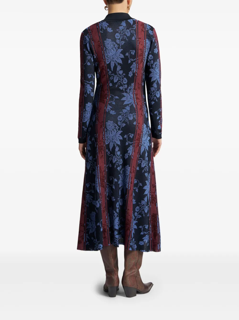 ETRO Vest met bloemjacquard Blauw