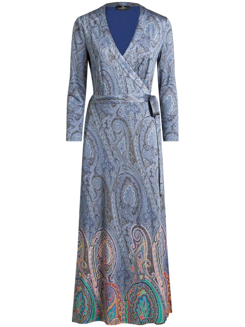 paisley wrap dress