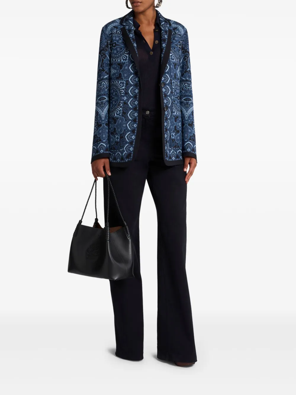 ETRO Omkeerbare blazer met print - Blauw