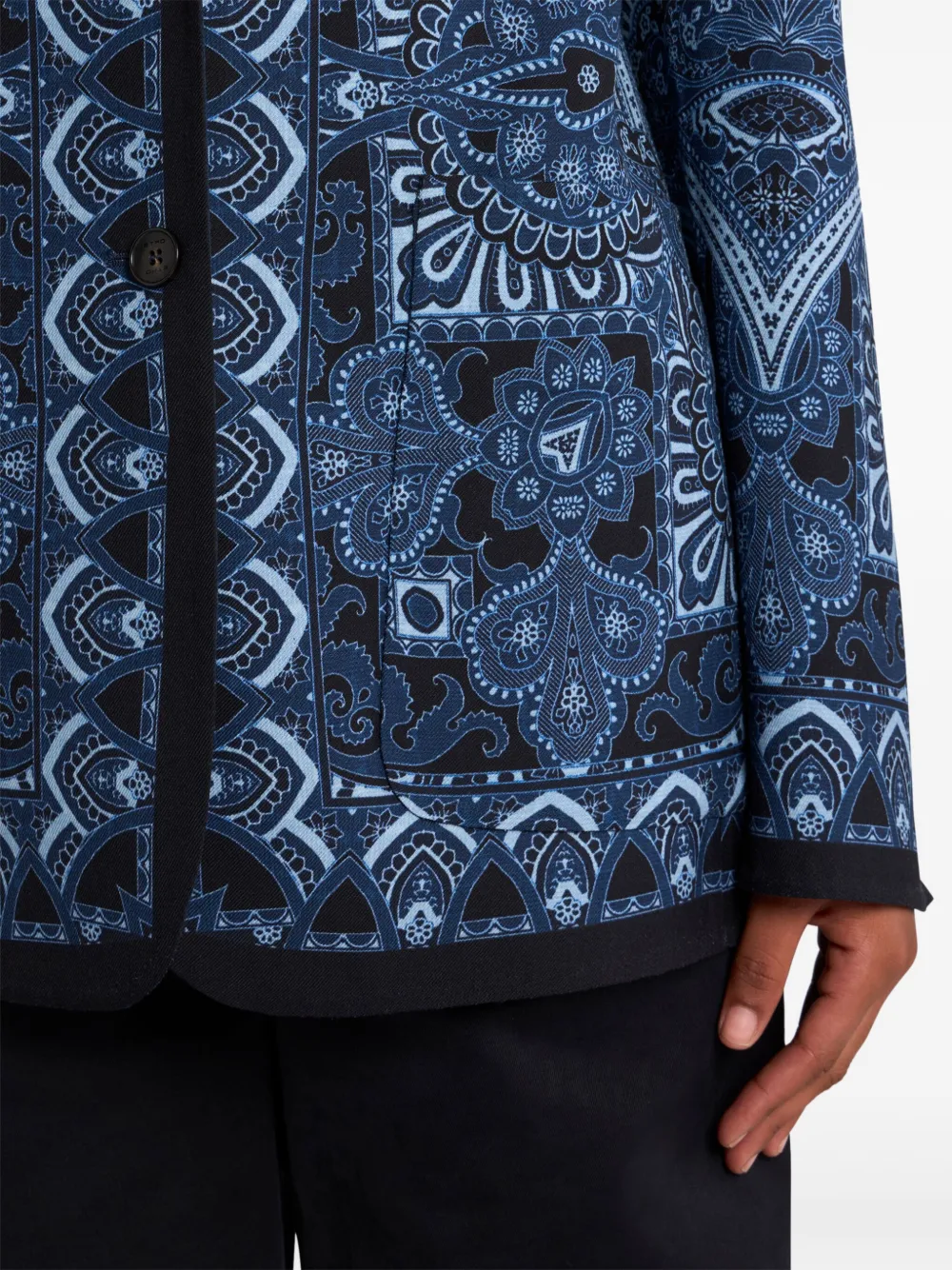 ETRO Omkeerbare blazer met print Blauw
