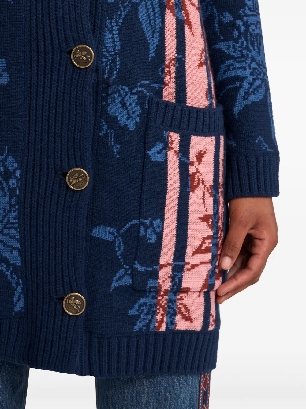 ETRO Vest met capuchon Blauw