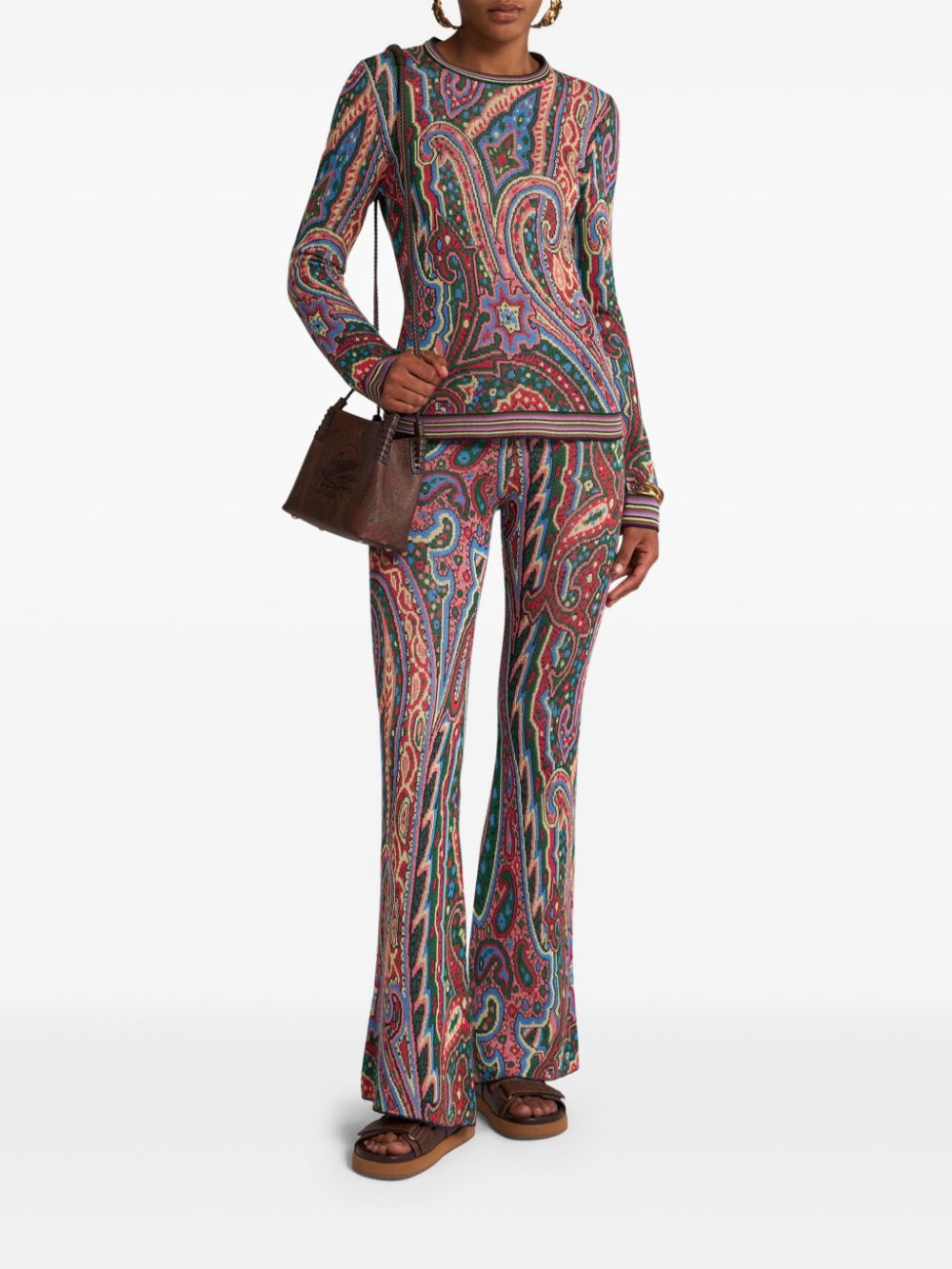 ETRO Trui met paisley-jacquard - Blauw