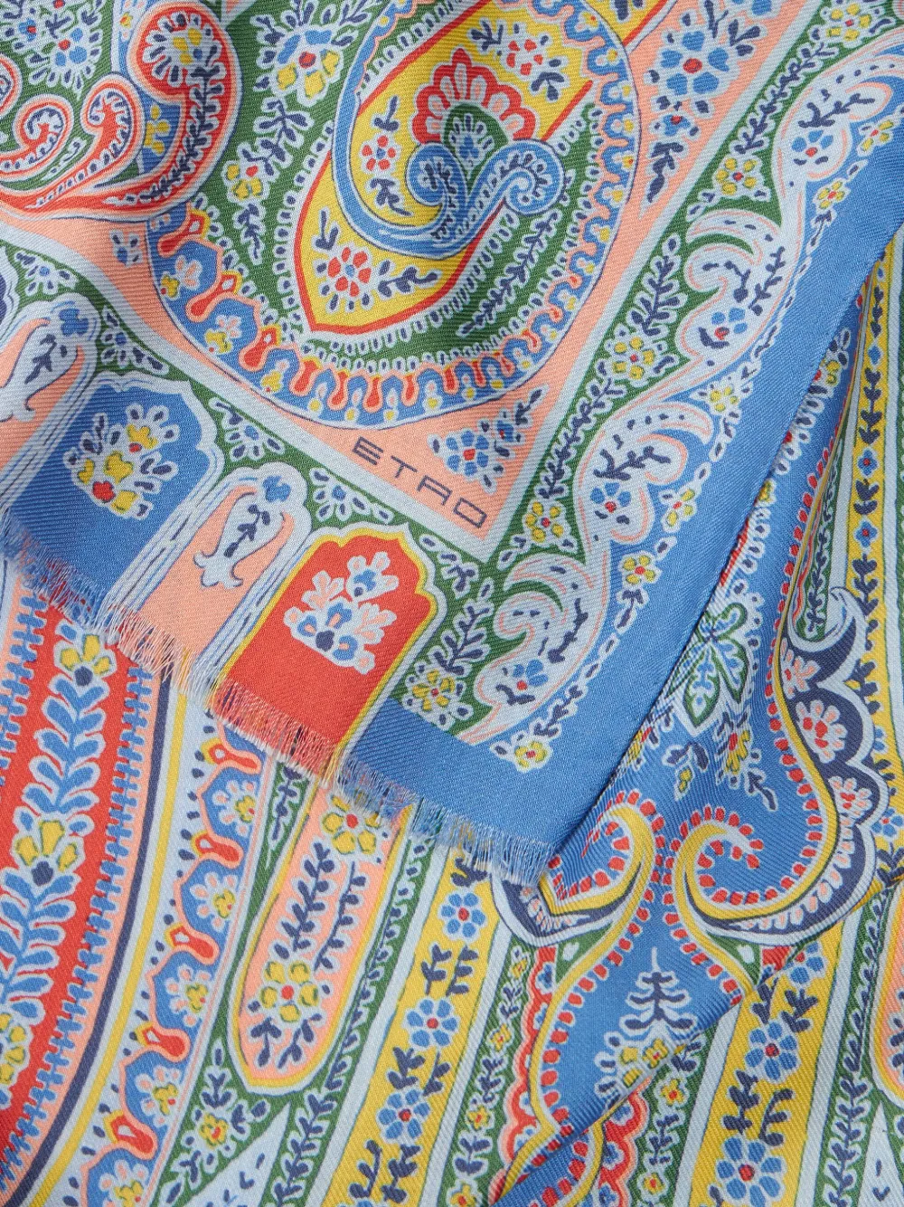ETRO Sjaal met print - Blauw