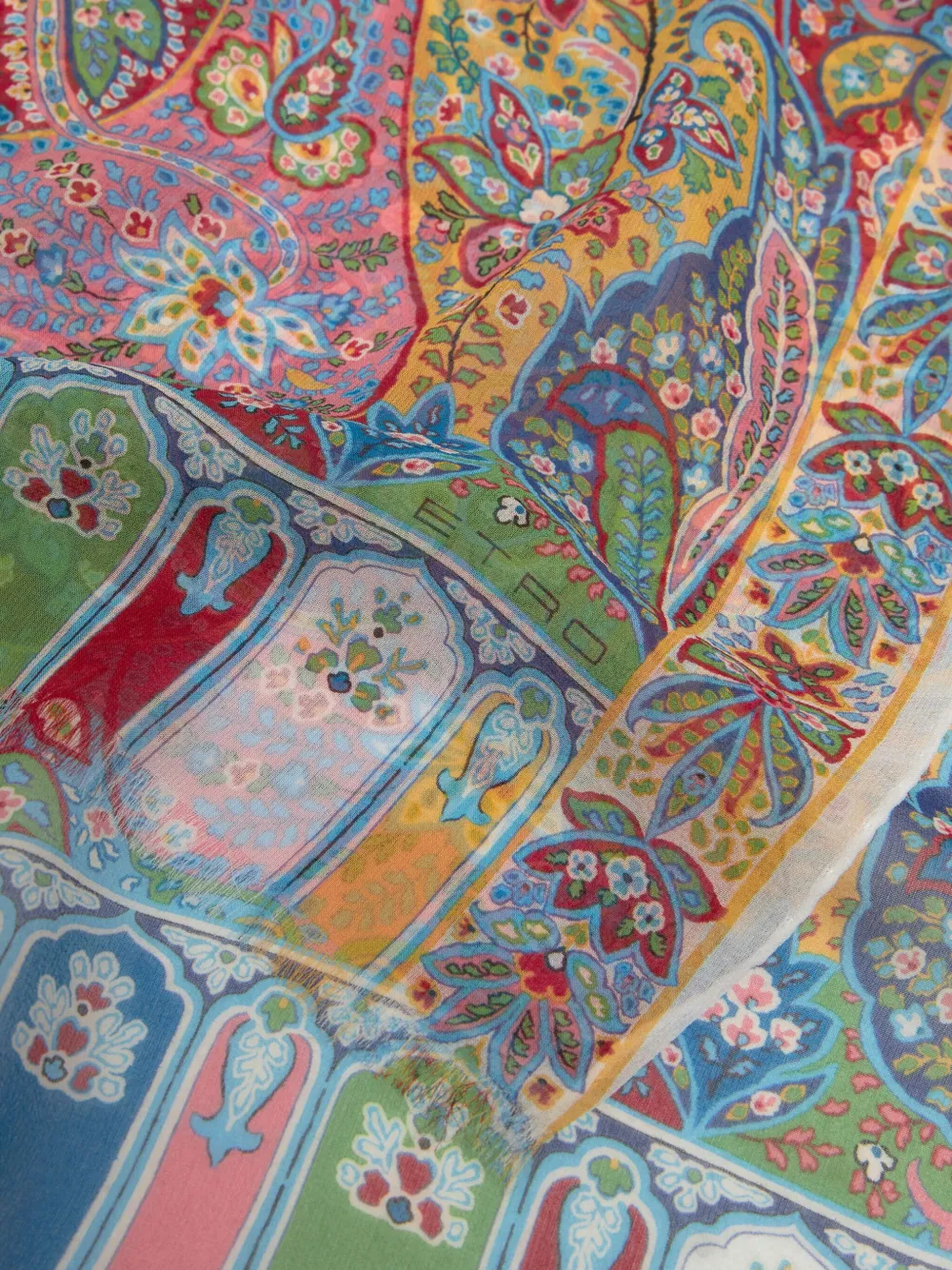 ETRO Sjaal met print - Groen
