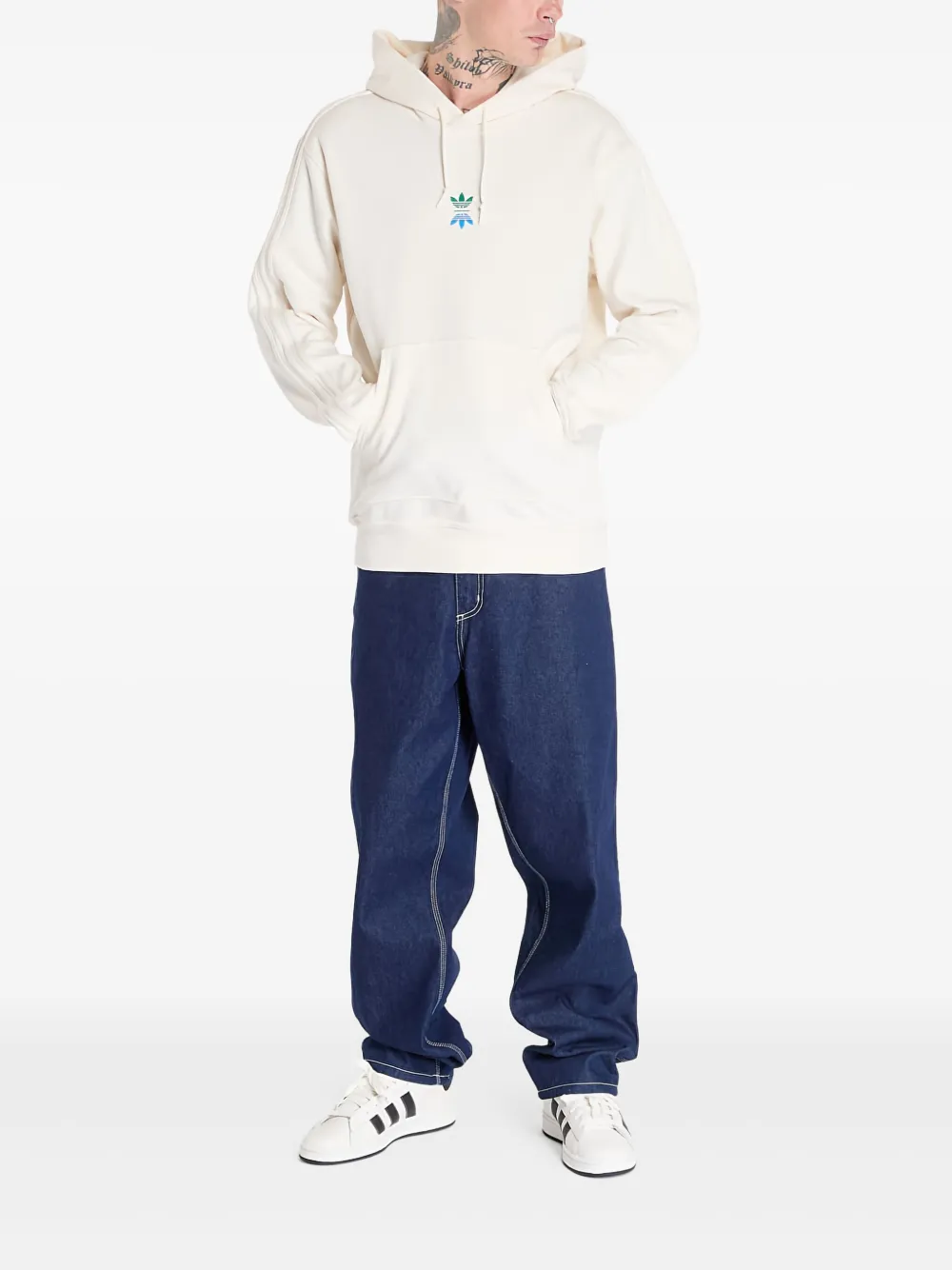 adidas Sweater met geborduurd logo Wit