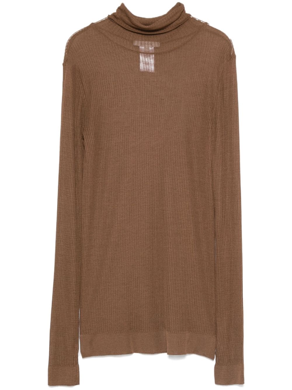 Shop Lemaire High-neck Sweater In Brown