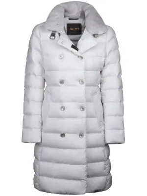 トレンチコート Moorer `Malaika` Double-Breasted Coat Moorer Malaika wool-cashmere double-breasted Coat | Blue