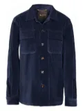 Moorer corduroy patch-pocket shirt - Blue