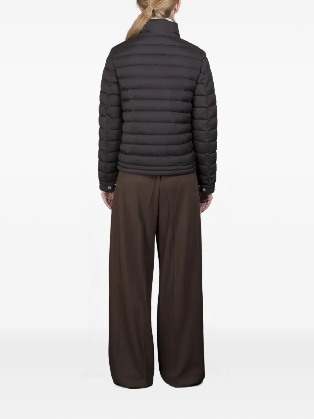 Moorer Minelle-s3 Quilted High-neck Jacket In Black