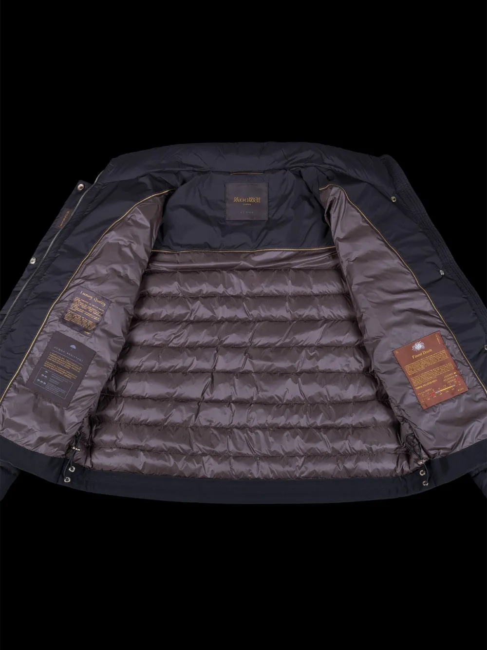 Moorer Minelle-s3 Quilted High-neck Jacket In Black