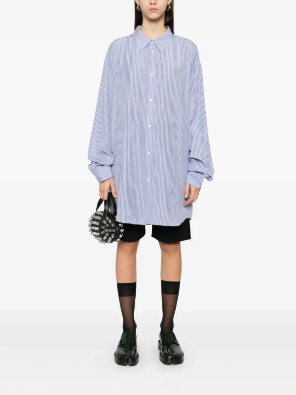 BALENCIAGA　ストライプシャツ Balenciaga ストライプ シャツ | ブルー | FARFETCH JP