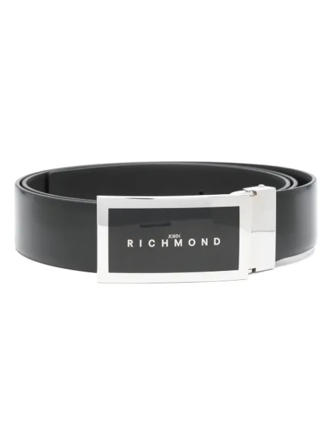 John Richmond logo-engraved belt