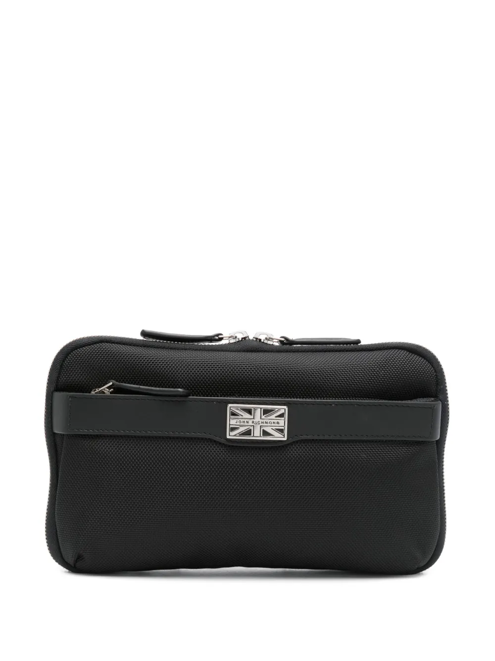 John Richmond Clutch met logoplakkaat Zwart